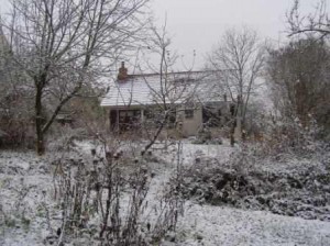 mijn huis in de winter